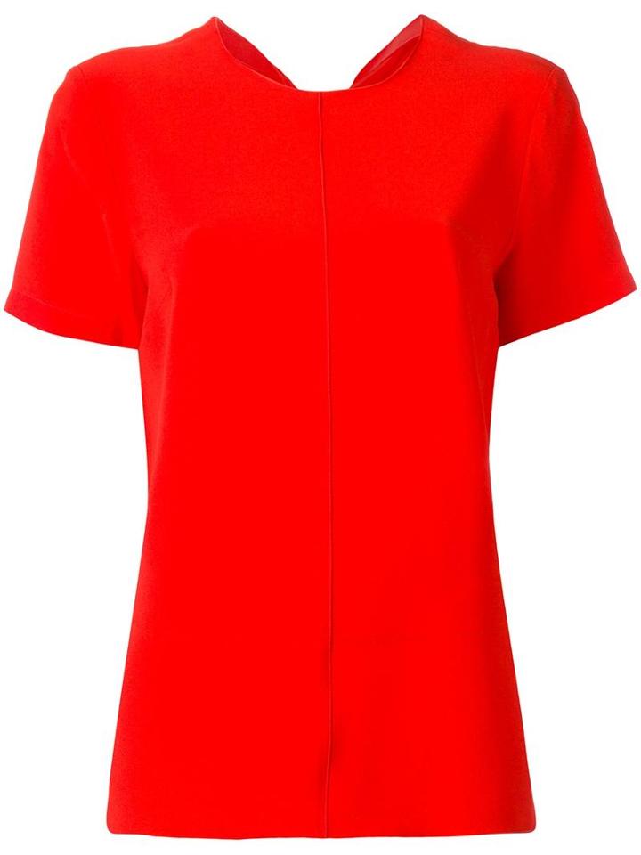 Proenza Schouler Bow Detail Top, Women's, Size: 4, Red, Acetate/viscose