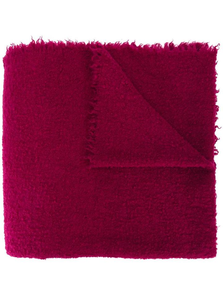 Faliero Sarti Frayed Scarf, Women's, Red, Nylon/cashmere/virgin Wool