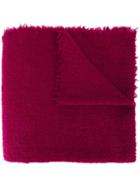 Faliero Sarti Frayed Scarf, Women's, Red, Nylon/cashmere/virgin Wool
