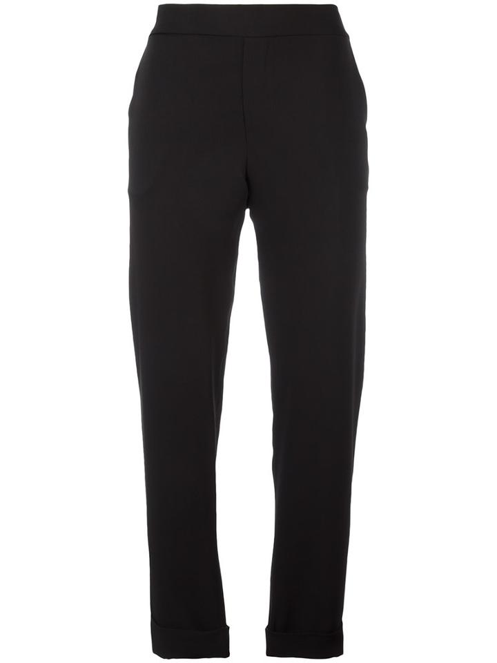 P.a.r.o.s.h. Pantera Cropped Trousers, Women's, Size: Medium, Black, Polyester