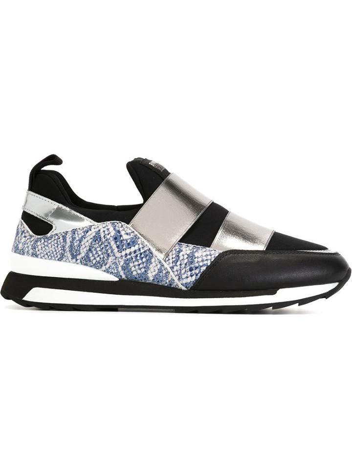 Hogan Rebel Metallic Strap Sneakers