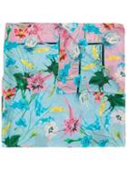 Cavalli Class Floral Print Scarf - Blue