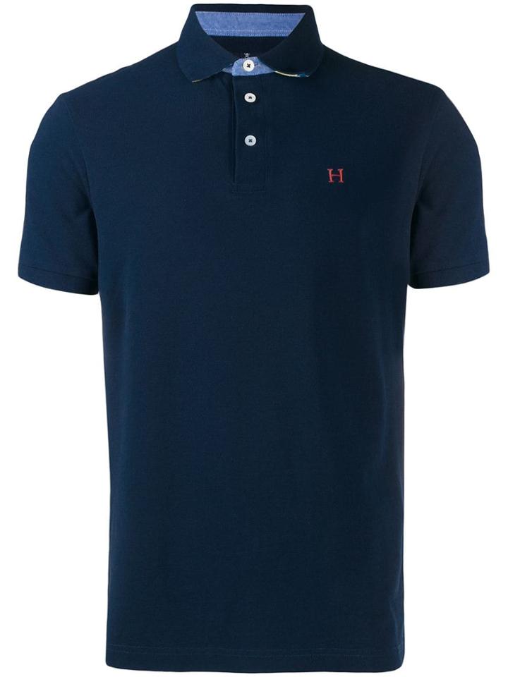 Hackett Boat Swim Trim Polo - Blue