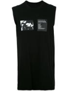 Julius Sleeveless Printed T-shirt, Size: 2, Black, Cotton