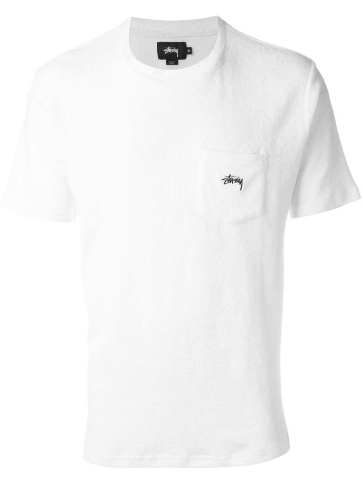 Stussy Patch Pocket T-shirt, Men's, Size: Medium, White, Cotton
