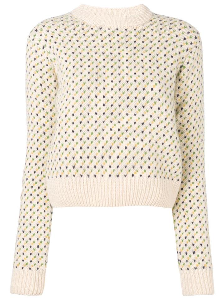 Ymc Birdseye Crew Knitted Sweater - Nude & Neutrals