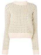 Ymc Birdseye Crew Knitted Sweater - Nude & Neutrals