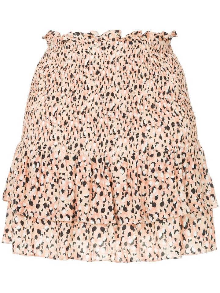 Suboo Leopard Print Flippy Skirt - Yellow & Orange