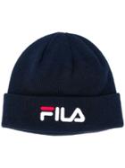 Fila Logo-embroidered Rib-knit Beanie - Blue