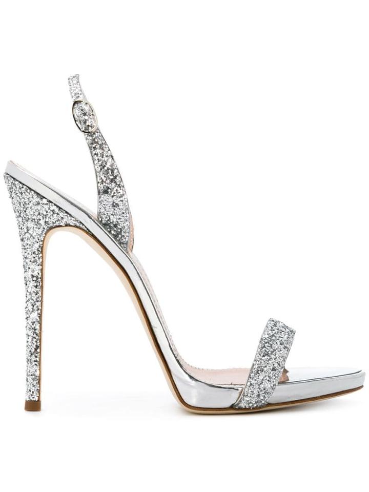 Giuseppe Zanotti Sofia Glitter Sandals - Metallic