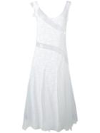 Natasha Zinko - Flared Dress - Women - Cotton/polyamide - 32, White, Cotton/polyamide