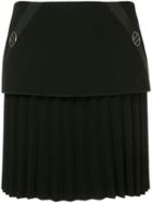 Dion Lee Pleated Mini Skirt - Black