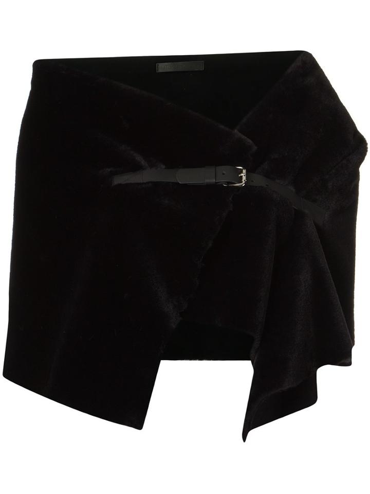 Uma Raquel Davidowicz - Belted Stole - Women - Polyester - One Size, Black, Polyester