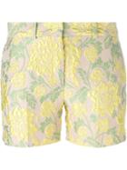 Ermanno Scervino Contrast Floral Applique Shorts, Women's, Size: 42, Polyester/nylon/silk/cupro