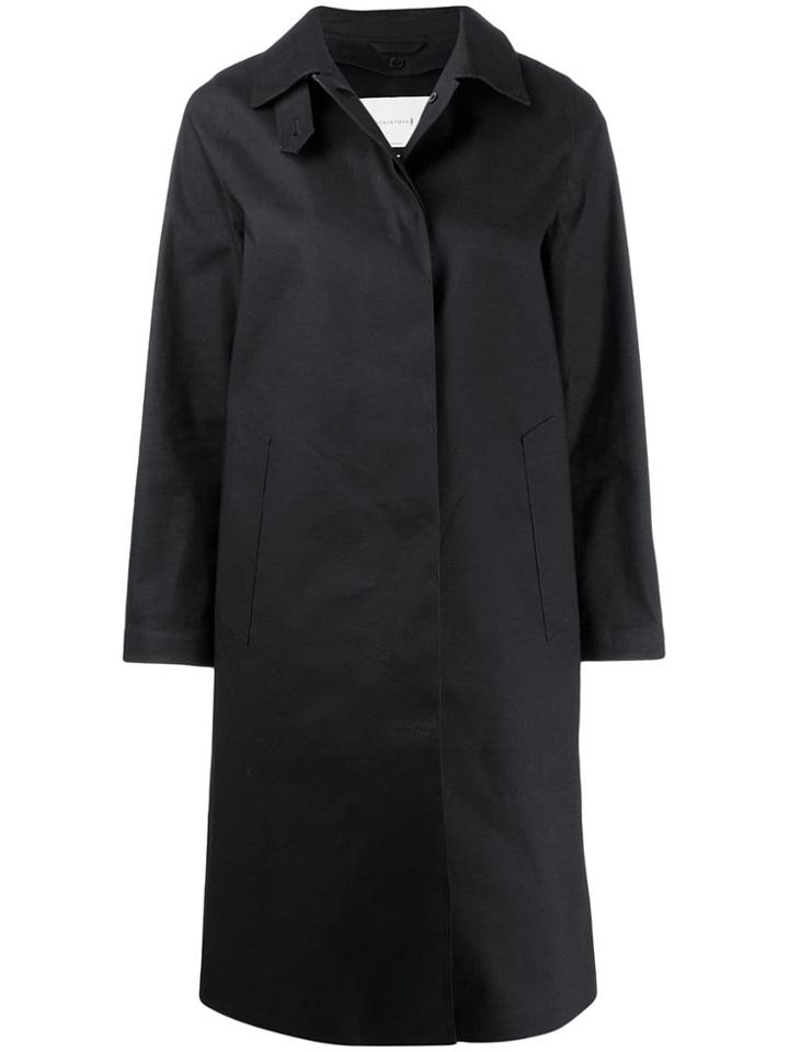 Mackintosh Dunkeld Black Bonded Cotton 3/4 Coat Lr-1001d
