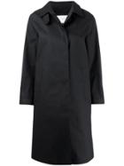 Mackintosh Dunkeld Black Bonded Cotton 3/4 Coat Lr-1001d
