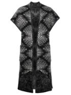 Etro - Jacquard Sleeveless Cardi-coat - Women - Polyester/wool/alpaca - L, Black, Polyester/wool/alpaca