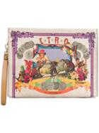 Etro Circus Print Clutch - Nude & Neutrals