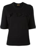 Peter Jensen Frill Pocket T-shirt, Women's, Size: 0, Black, Cotton