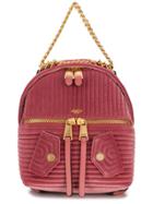 Moschino B-pocket Backpack - Pink & Purple