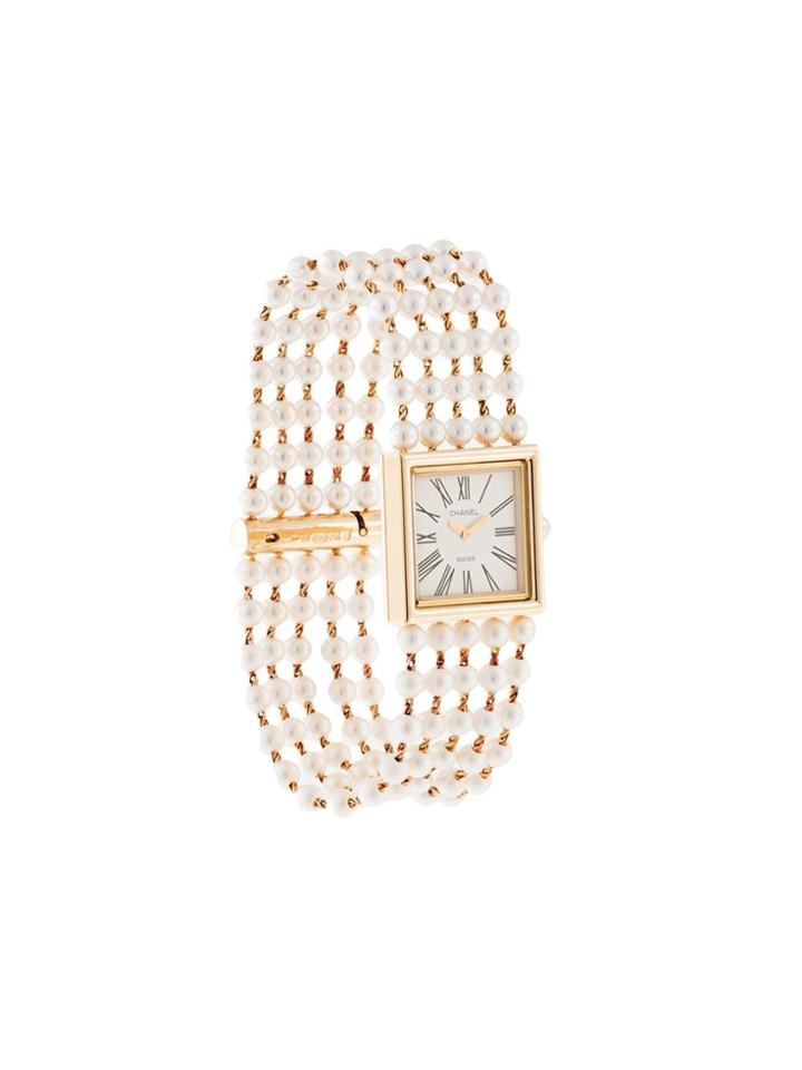 Chanel Pre-owned Mademoiselle Beaded Watch - Gold