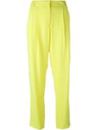 Versus Front Pleat Trousers, Women's, Size: 44, Yellow/orange, Acetate/viscose/cotton