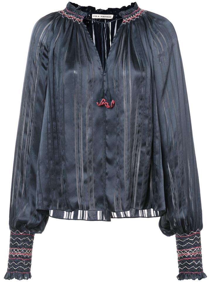 Ulla Johnson Margaret Folk Blouse - Black