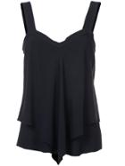 Derek Lam 10 Crosby Tiered Cami With Straps - Black