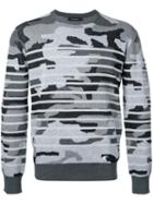 Loveless Striped Jumper, Men's, Size: 3, Grey, Cotton