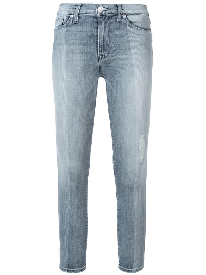 Hudson High Rise Skinny Cropped Jeans - Blue