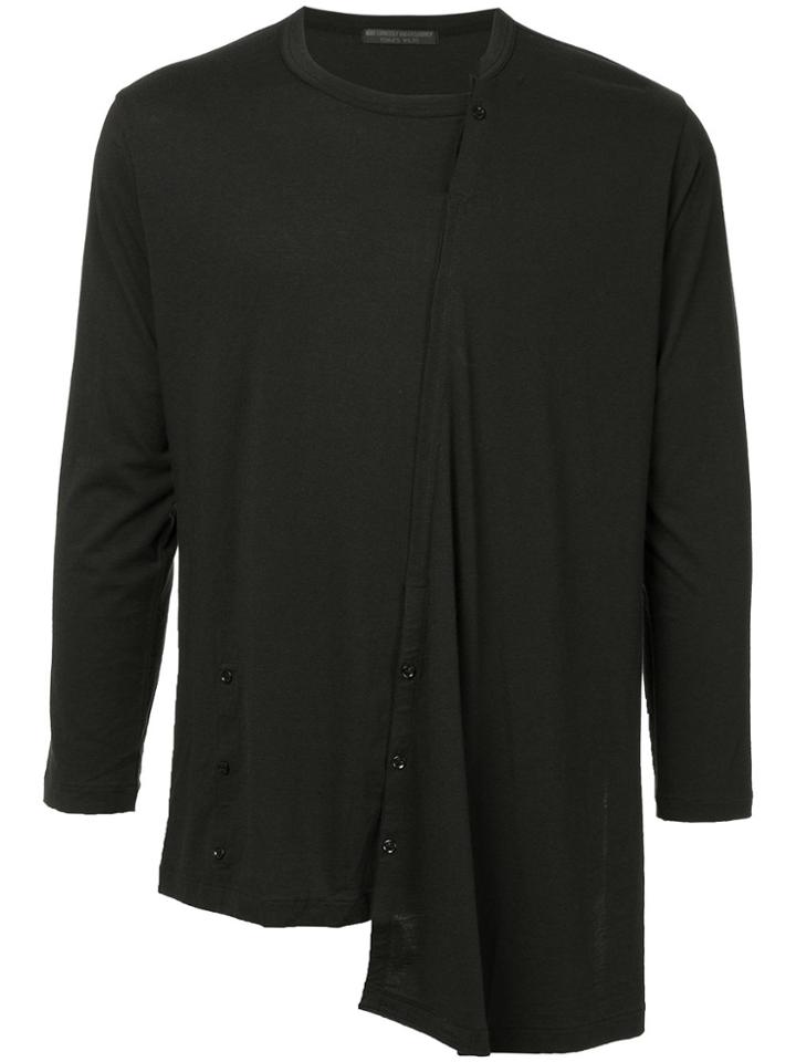 Yohji Yamamoto Diagonal Panel T-shirt - Black