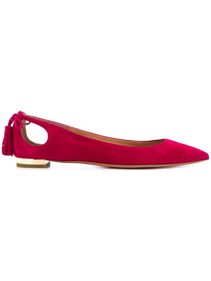 Aquazzura Forever Marilyn Ballerinas - Pink & Purple