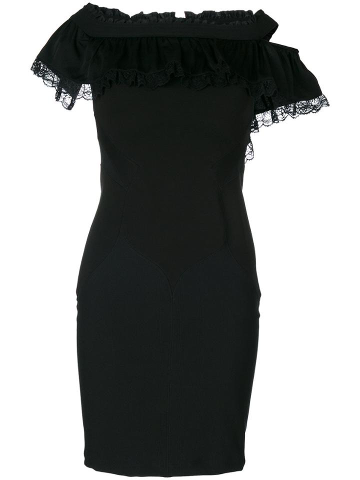 Diesel Pleated Neck Dress - Black