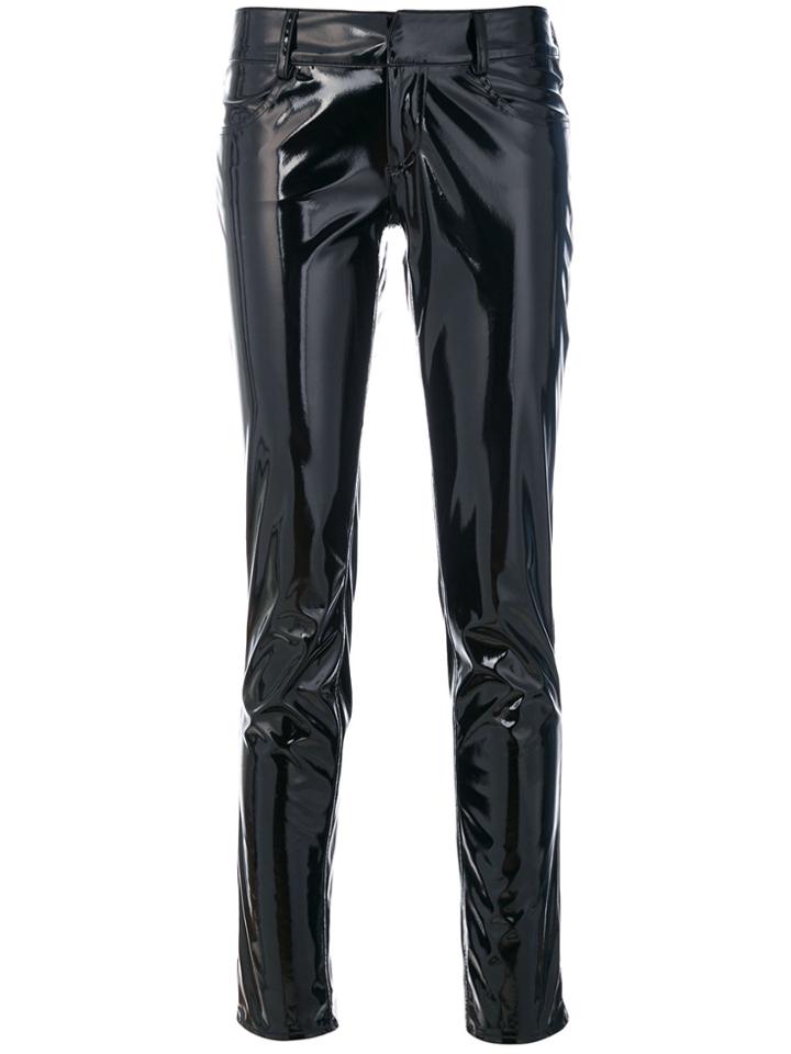 Gianluca Capannolo Shine Effect Skinny Trousers - Black