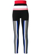 No Ka' Oi Striped Detail Sports Leggings - Black