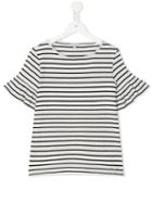 Simonetta Striped T-shirt, Girl's, Size: 14 Yrs, Black