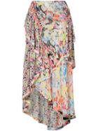 Jason Wu - Printed Asymmetric Skirt - Women - Silk - 2, Silk