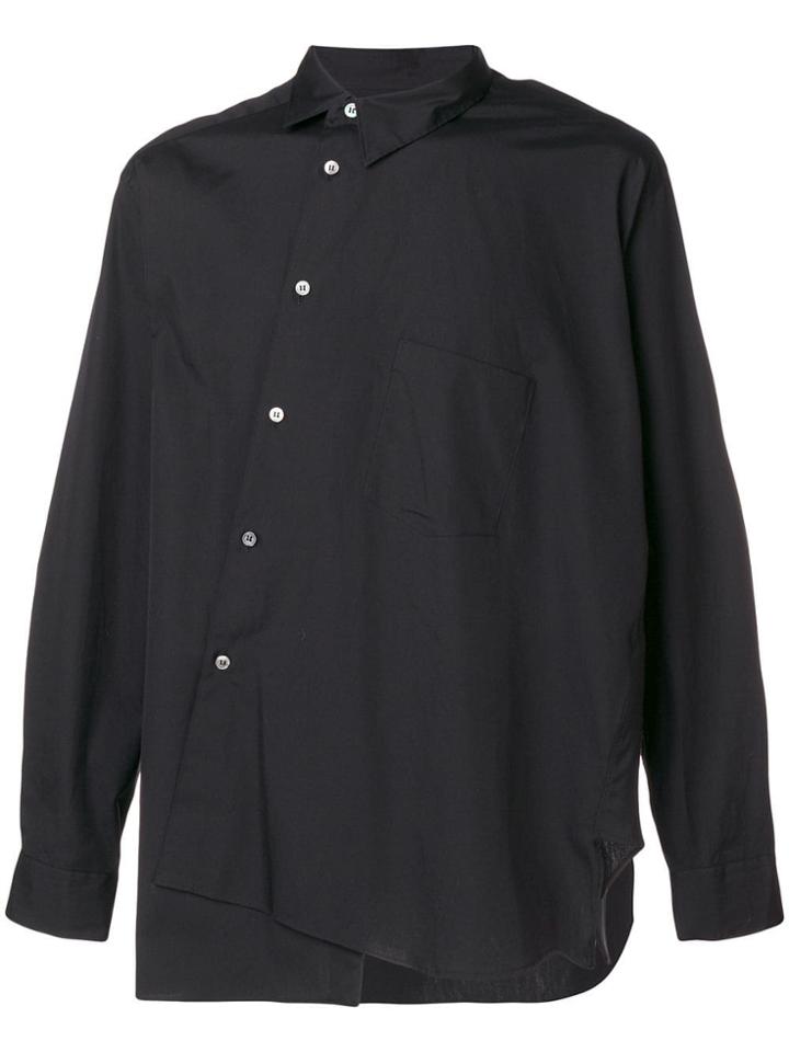Comme Des Garçons Homme Plus Long-sleeve Asymmetric Shirt - Black