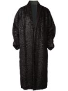 Issey Miyake Vintage Cracked Effect Long Coat - Black
