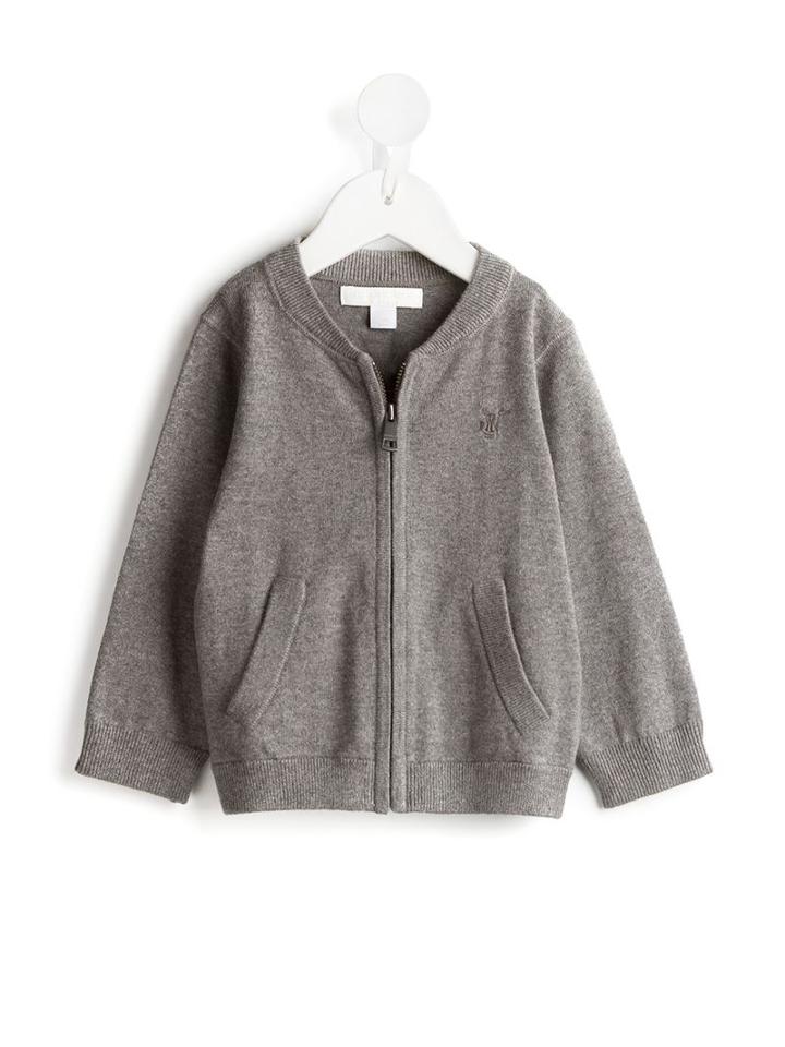 Burberry Kids - Check Detail Bomber Jacket - Kids - Cotton - 6 Mth, Grey