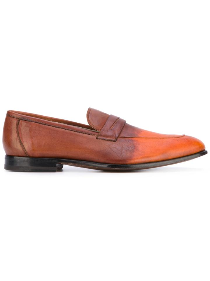Kiton Degradé Penny Loafers - Brown