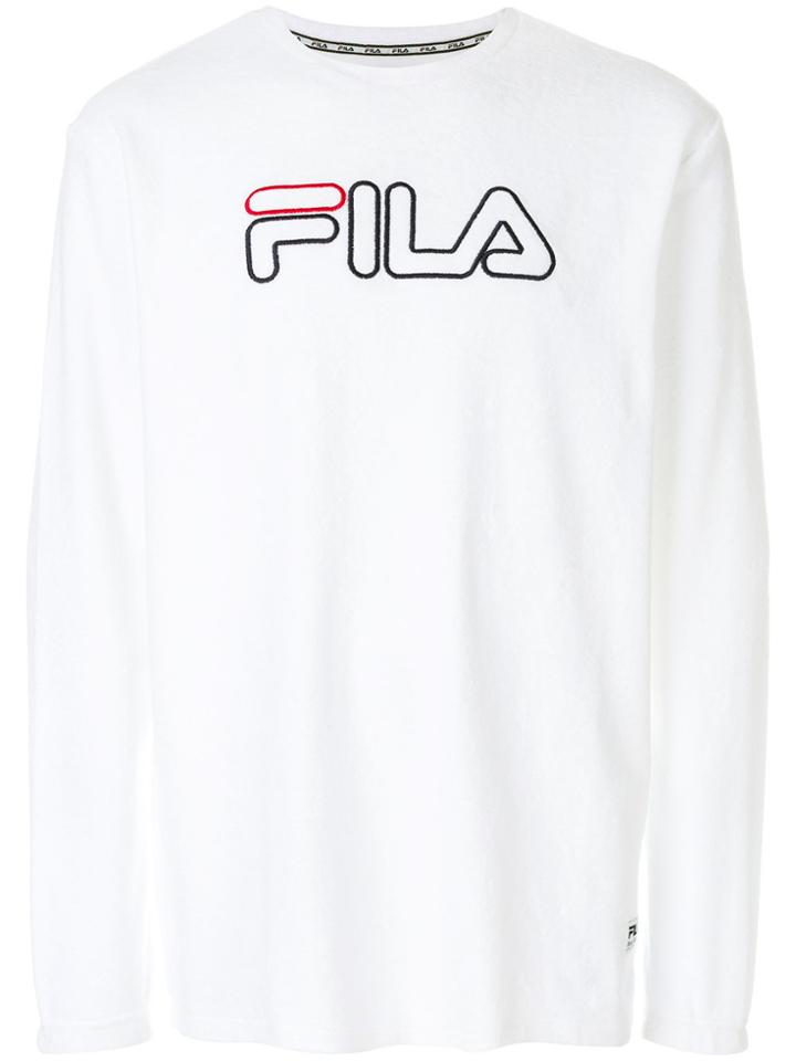 Fila Logo Embroidered Sweatshirt - White