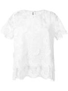 Ermanno Scervino Lace Top, Women's, Size: 44, White, Cotton/polyester