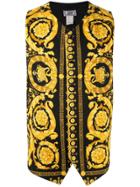 Versace Vintage Baroque-print Vest - Black