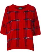 Boutique Moschino Checked Jumper, Women's, Size: Medium, Red, Polyamide/wool
