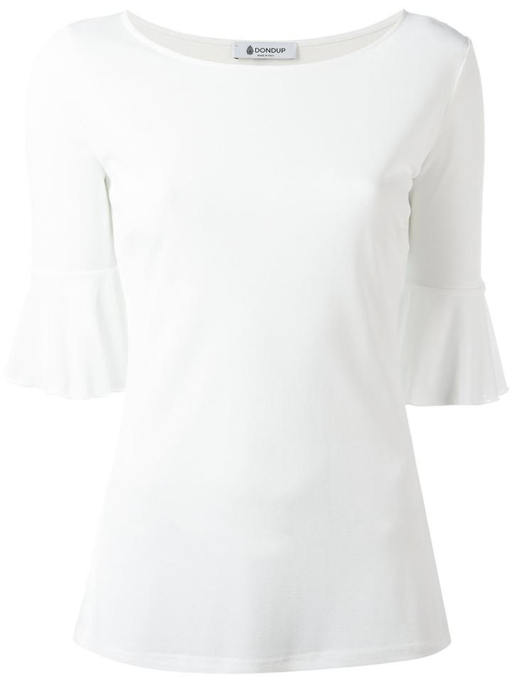 Dondup Flared Sleeve Blouse, Women's, Size: Xs, White, Viscose/polyamide