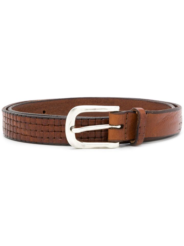 Orciani Woven Detail Belt - Brown
