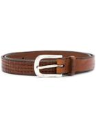 Orciani Woven Detail Belt - Brown