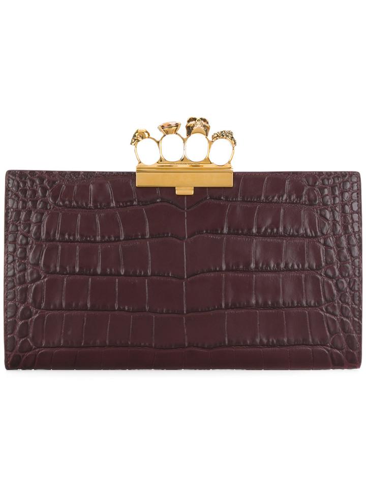 Alexander Mcqueen Knuckle Clutch - Red