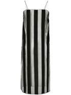 G.v.g.v. Sheer Organza Striped Dress - Black